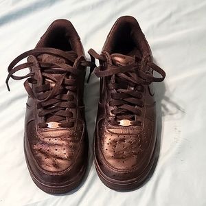 Nike Air Force One's, black on black, Size 9 men's